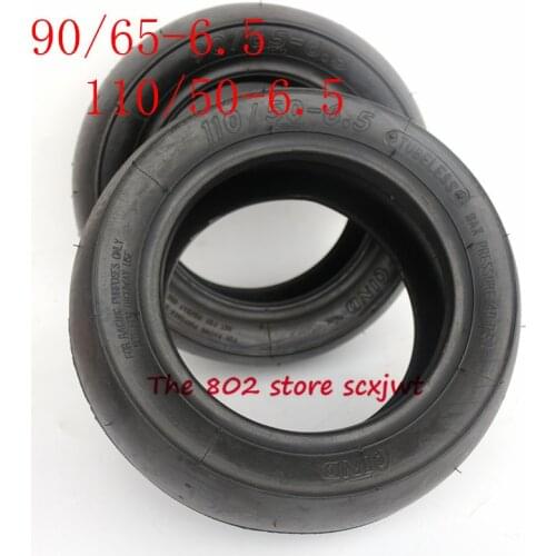 High quality 90/65-6.5 front 110/50-6.5 Rear Tubeless Vacuum tyres for 47cc 49cc mini pocket bike 10 inch Slick Tire