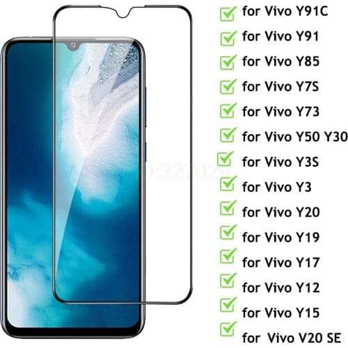 9D Tempered Glass For Vivo Y91C Y91 Y85 Y7S Y73 Y50 Y20 Y19 Y17 Y15 Y12 Y11 Y30 Y3S Y3 X7 X6 Plus X27 X21 X20 V9 V20 SE Film