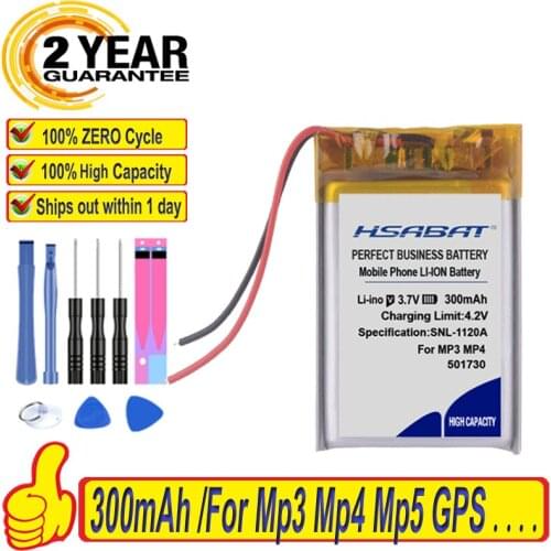 Top Brand 100% New 300mAh 501730 Battery for Mp3 Mp4 Mp5 DIY PAD DVD E-book bluetooth headset Batteries + free tools