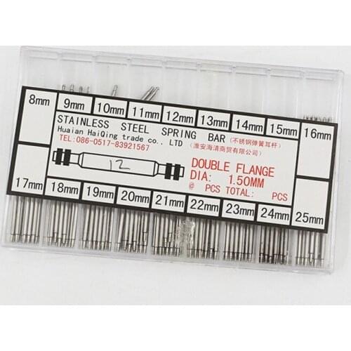 Watch accessories 1.5 thick Leather Watchband steel bracelet ear boxed table connecting shaft spring shaft raw ear rod