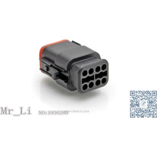 AT06-08SA-SRBK[Plug 8-Way Strain Relief Black]