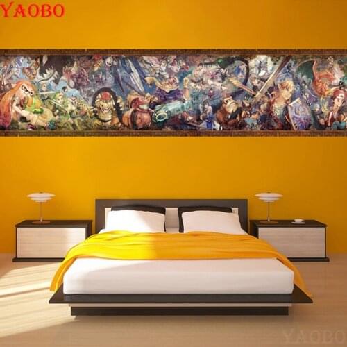 Large DIY 5D Diamond Embroidery Japanese cartoon Diamond Painting cross stitch Full Square Round Diamond Mosaic Needlework Craft