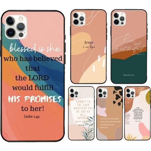 Bible Verse Quotes Case For iPhone 12 Pro Max 11 Pro Max X XR XS MAX SE 2020 6S 7 8 Plus 12 Mini Back Cover