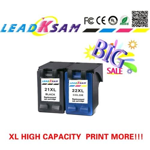 LEADKSAM 21XL 22XL Ink cartridges compatible for hp21 22 Deskjet F2180 F2200 F2280 F4180 F300 F380 380 D2300 printers