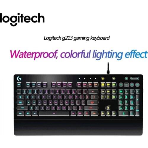 Logitech G213 Prodigy Gaming Keyboard RGB Backlit Keys, Spill-Resistant, Customizable Keys, dedicated Multi-Media Keys, QWERTZ
