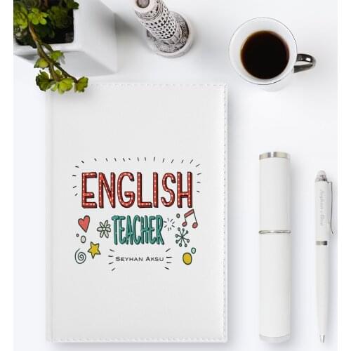 Personalized English Teacher 2020 Leather Organizer & Pen Gift Set-5