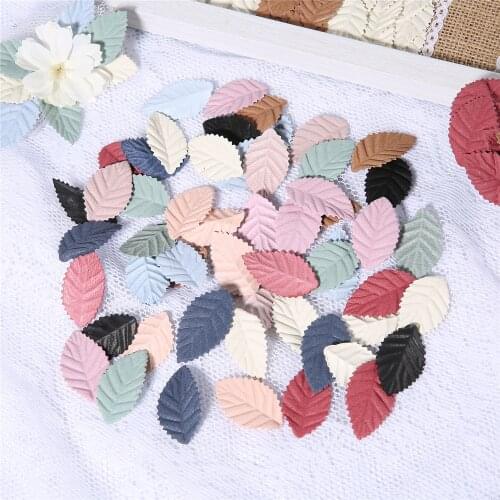 100Pcs Fake Tree Leaf Artificial Flower Leaves For Wedding Home Decorations DIY Handmade Wreath Scrapbooking Craft Accessories