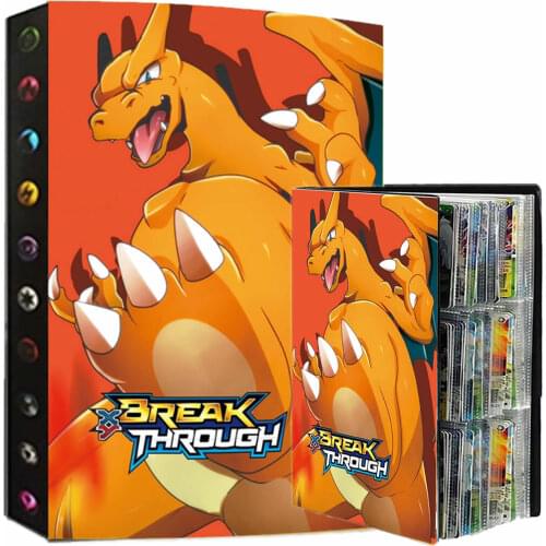 432Cards Collection Book Holder Anime 9 Pocket Pokemon Album VMAX GX Game Map Binder Folder Top Loaded List Toys Gift For Kids