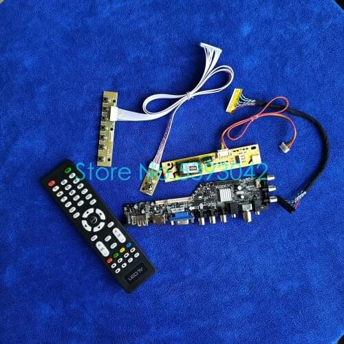 1366*768 LCD control board kit 2CCFL USB VGA Fit LM185WH1/LM190WH1/LM156WH1/HSD156MGW1 panel signal digital DVB 30 Pin LVDS