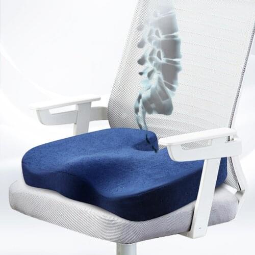 Seat Cushion Relief tailbone Pain Sciatica Pillow Support Velvet Fabric Memory Foam Beauty Buttocks chair Home Hip Pad Pillow