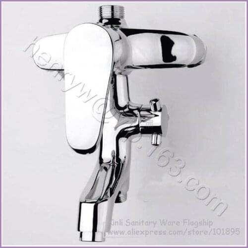 L15759 - Luxury Wall Mounted Chrome Color Brass Bath-Shower Faucet