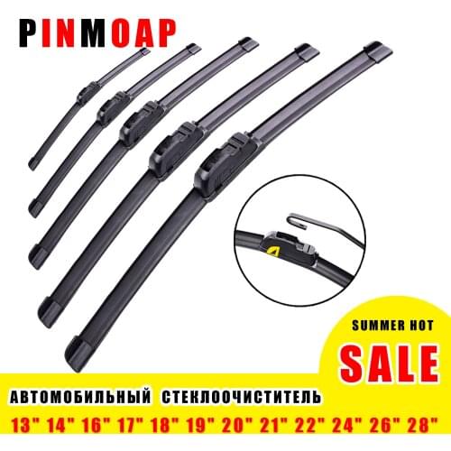 Car Windshield Wiper blades U-type Universal Soft Rubber Frameless Bracketless car wipers 14" 16" 17" 18" 19" 20" 21" 22" 24"26"