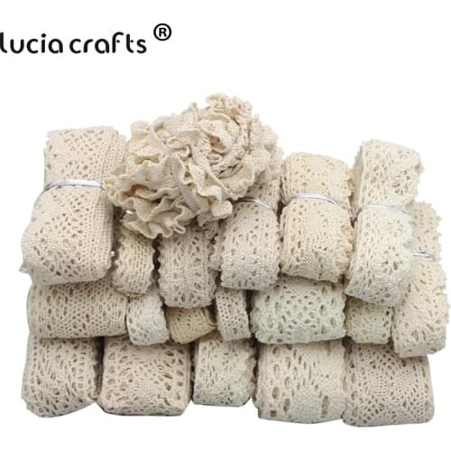Lucia crafts 2/6y Cotton Trim Lace Ribbons Sewing Fabric l DIY Handmade Accessories N0105