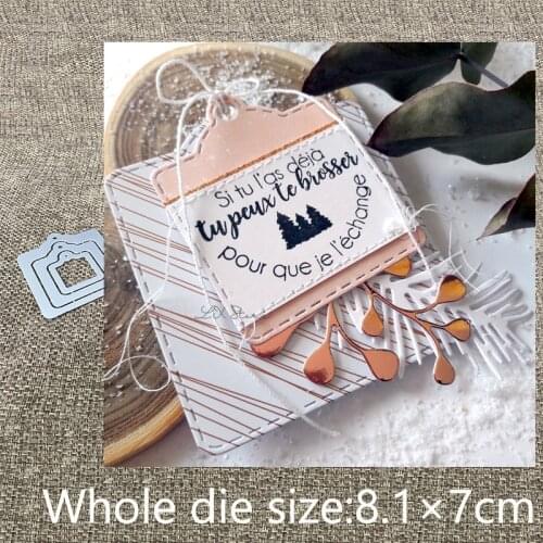 XLDesign Craft Metal Cutting Dies cut dies 3pcs square tag frame decoration scrapbook Album Paper Card Craft Embossing die cuts