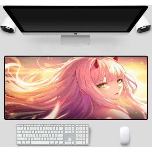 Darling In The Franxx Animation Mouse Pad Cute Girl Black Stitch Computer Notebook Office Keyboard Gaming Accessories Mouse Pad