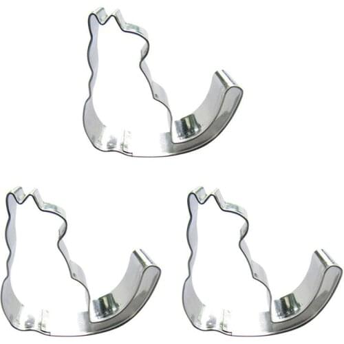 Mini chinchilla shape 3 piece biscuit cutting molds, baking tools, cake decorating soft candy tools