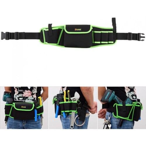 Multifunctional Waist Tool Bag Durable Thickened Oxford Cloth Waterproof Adjustable Hanging Strap for Maintenance Tools