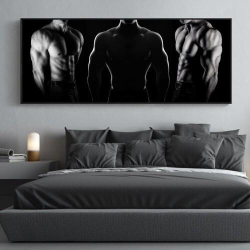 Morden Sexy Women Body Art Painting on Canvas Nude Female Posters and Prints Musle Man Wall Art for Bedroom Decoration Frameless