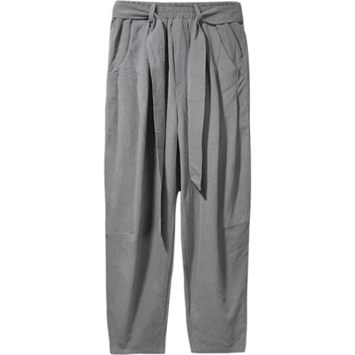 Plus Size M-7XL Streetwear Mens Joggers Trousers korean Style Casual Harem Pants Spring Autumn Solid Color Oversize Man Pants