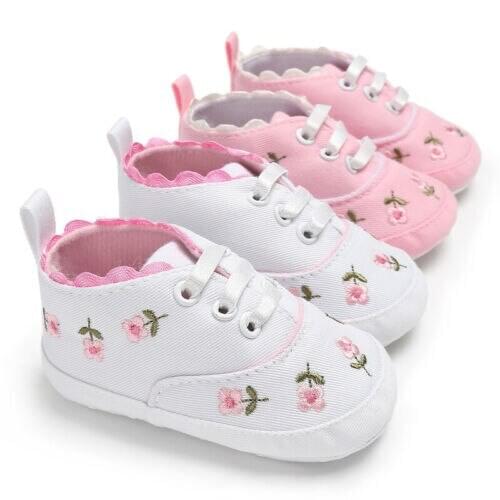 Toddler Newborn Baby Girl Soft Sole Crib Shoes Anti-slip Pram Prewalker Sneakers