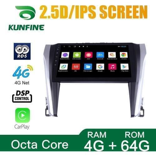 Octa Core 1024*600 Android 10.0 Car DVD GPS Navigation Player Deckless Car Stereo for Toyota Camry 2015-2018 Headunit