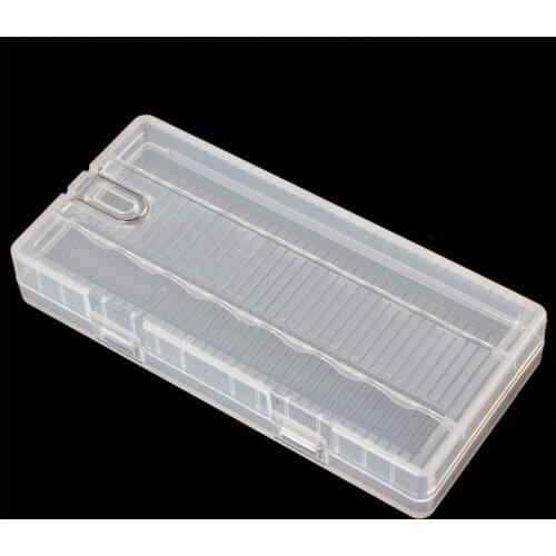 2pcs/lot Soshine Portable Transparent Hard Plastic AA Battery Case Holder Storage Box with Hook Holder for 8 x AA Batteries
