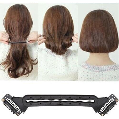 Women Magic Braid Maker Tools Creating BOB Hair Dispenser Twist Clip Stick DIY BOBO Head Styling From Long Hair Short Tool