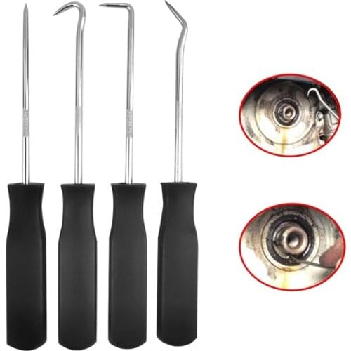 Durable 4Pcs Durable Car Hook Oil Seal O-Ring Seal Remover Pick Set Tools Car Hook Craft Hand Tools Remover Pick Set 135mm