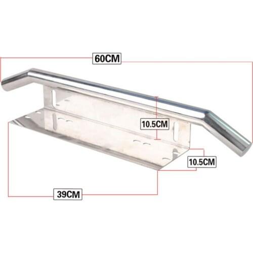 Sliver stainless steel Bracket for led light bar Drivinglight worklight Front License Plate Mount Holder for Offroad SUV ATV UTV