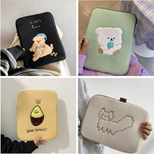 Ins Cute Laptop Carrying Bag Sleeve Case for Ipad Mac Book Asus Cover Computer Notebook Bag 11 12 13 13.3 14 15.6 Inch for Women
