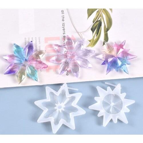 Snowflake Pendant Silicone Mould DIY Crafts Jewelry Making Tool Crystal Epoxy Resin Mold Drop Ship