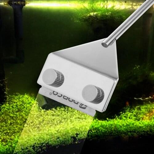 C5AC Aquarium Glass Fish Tank Stainless Steel Coralline Algae Scraper Blade Cleaner