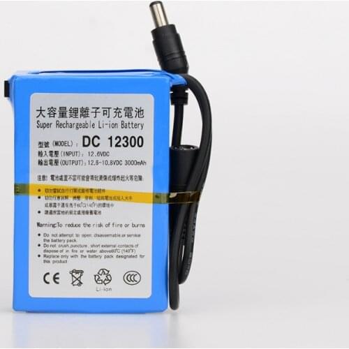 MasterFire Super Polymer Rechargeable 12V 3000mAh Li-ion Battery Lithium-ion Batteries Pack For CCTV Camera DC 12300