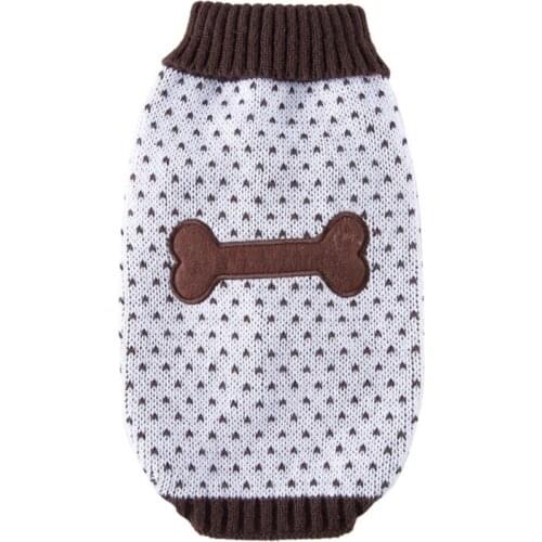 Pet Dogs Sweater Knitted Classic Small Dog Clothes Autumn Winter Warm Costumes Home Pets Party Dress Up