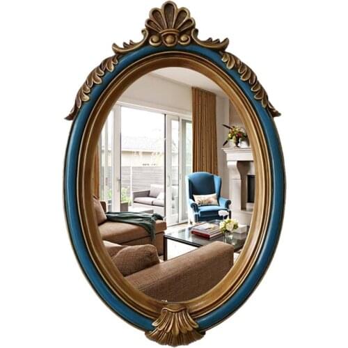 41cmx65cm American Wall Decoration Mirror European Antique Wall Hanging Bathroom Dressing oval Mirror