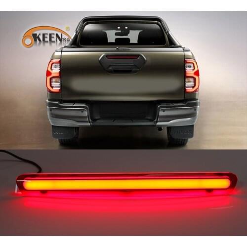 1Pcs For Toyota Hilux Revo Vigo 2015 2016 2017 2018 2019 Led Rear Bumper Reflector Light Tailgate Brake Fog Lamp Auto Bulb