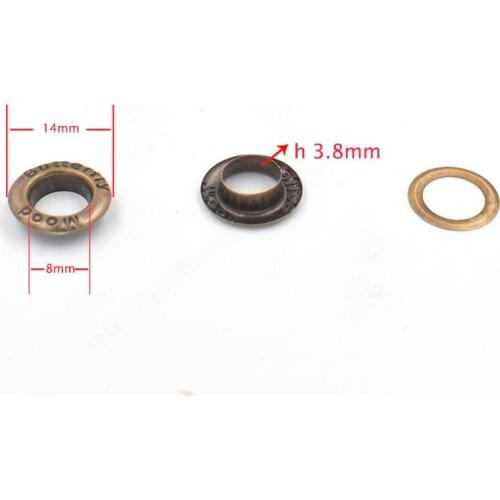 100 pieces/lot) 8mm eyelets Corn deduction. Hollow rivets. Paint color eyele Metal eyelets. Handmade DIY accessories
