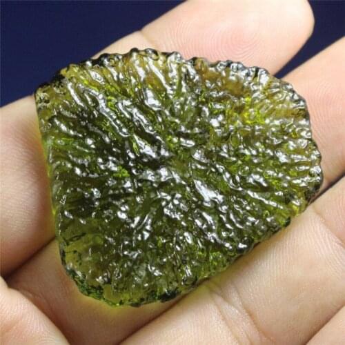 15g Green GEM MOLDAVITE Meteorite Impact Glass Czech