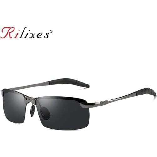 2018 Mens Polarized Sunglasses Aluminum Magnesium Frame Car Driving Sun Glasses 100% UV400 Polarised Goggle Style Eyewear