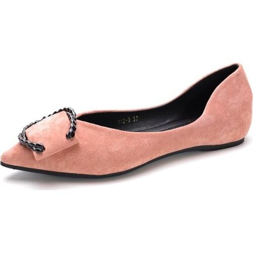 2020 new arrive spring Womens Classic Pointy Toe Ballet Flat Shoes