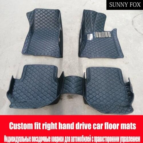 Right hand drive / RHD / UK Car floor mats for BMW 3/4/5/6/7 Series M3 X1 X3 X4 X5 X6 Z4 5D car-styling all weather carpet floor