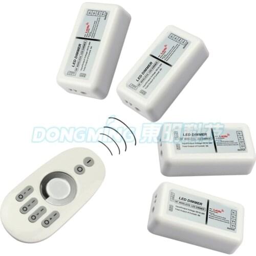 Free Shipping 4 zone Touch RGB led controller RF Wireless + 4pcs 2.4g remote led Dimmer For LED Strip Panel bulb lamp
