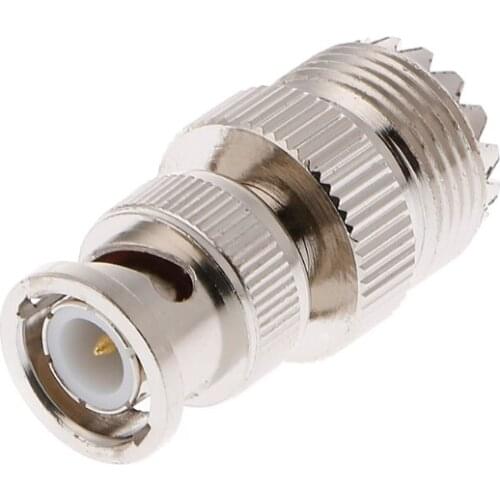 BNC Male Plug To UHF SO239 PL-259 Female Jack RF Coaxial Adapter Cable Connector K5DB