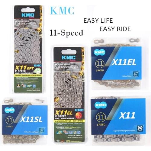 KMC 11 Speed MTB Road Bicycle Bike Chain X11 X11EL TI-N Titanium EPT 118L 118 Links With Missing Link Power Lock Quick Link