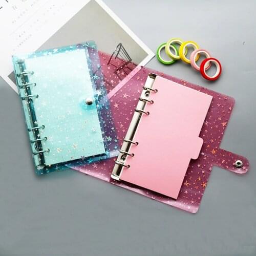 A5 Binder PVC Six-Hole Loose-Leaf Shell Hand Book Loose-Leaf Core Cover Notebook Office Stationery Supplies