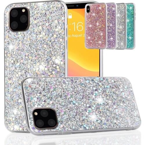 Cute Diamond Phone Case for IPhone 11 Pro XS Max XR X 6 6S Plus 5 5S SE 7 8 Plus Glitter Silicon Cover Funda Capas