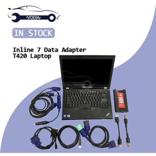 Diesel diagnostic tools For Inline7 Data Link Adapter install Insite V8.5 software + T420 laptop Full set Truck Scanner