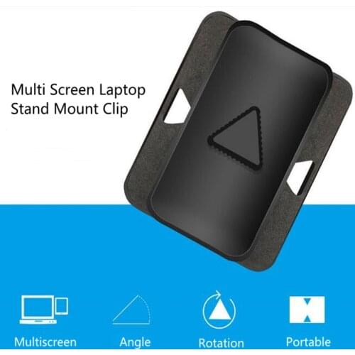 Dual/ Triple Monitor Clip Stand Laptop Mount Clip Tablet Phone Connects Bracket Holder for IPad Multi Screen Support All Display