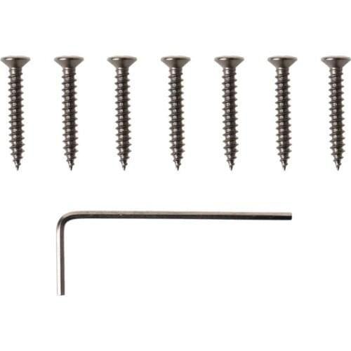 Guitar Part Chrome Bridge Plate For Jazz Bass Guitar + 5 Screws + Wrench E56D