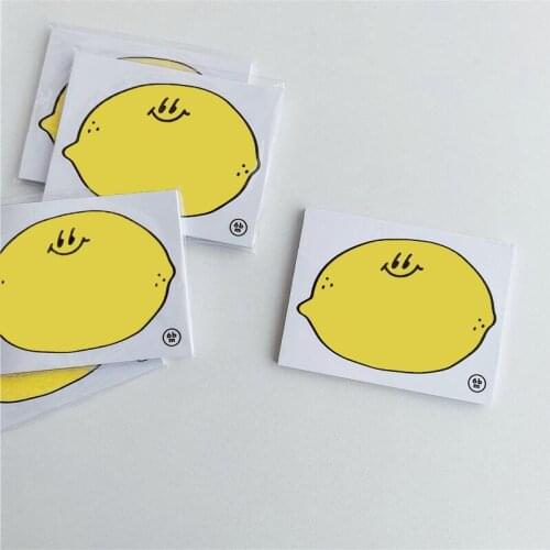 Ins Yellow Lemon Smile Cute Memo Pad Student Note Office Message Paper Mini Notebook School Supplies Kawaii Stationery 50 Sheets